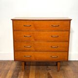 Vintage chest of drawers with gold handles