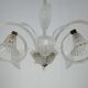 Art Deco Murano Glass Three-Arm Chandelier, Italy, 1940s
