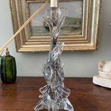 Pied de lampe en cristal en forme de poisson, années 50