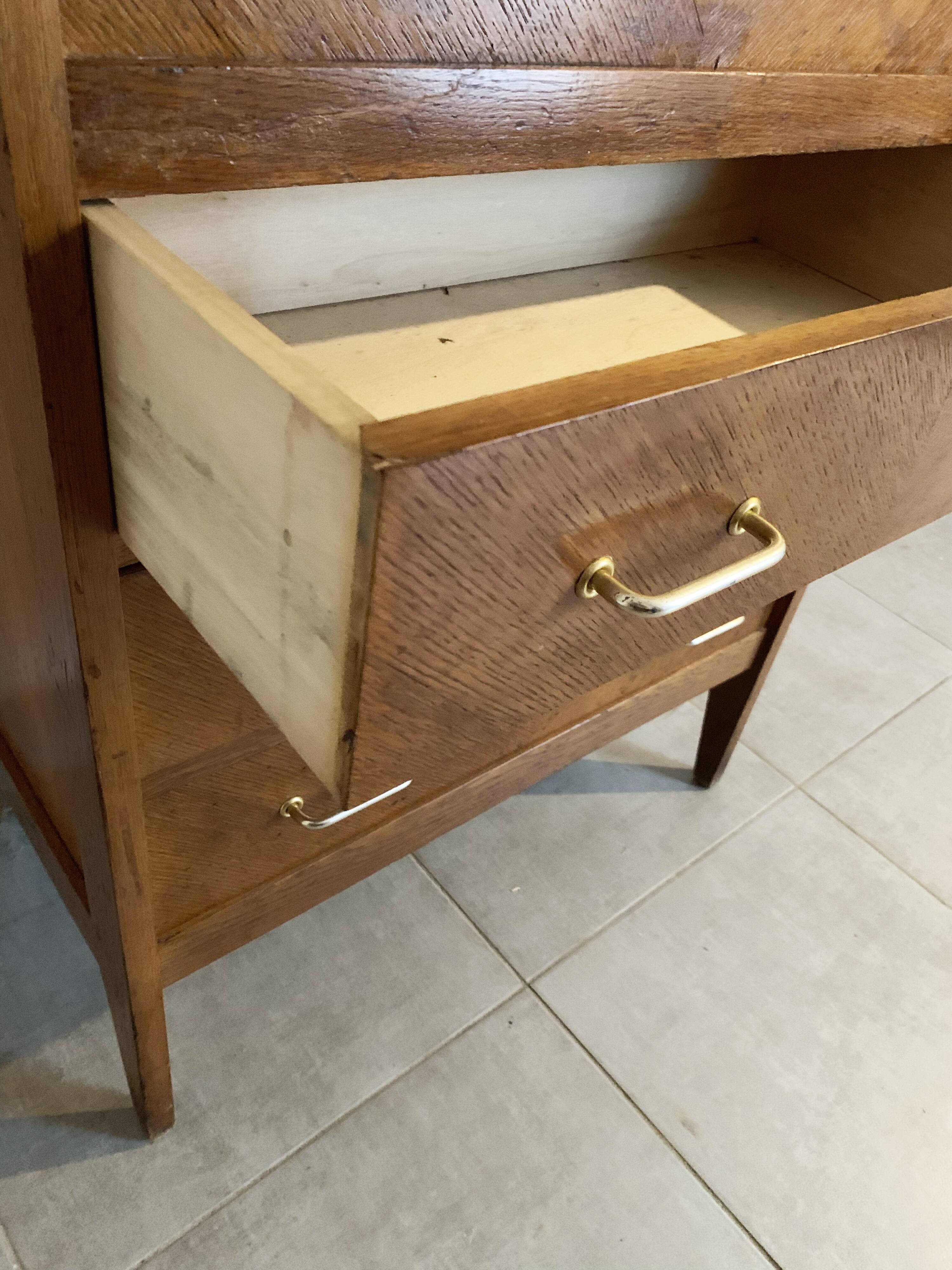 Vintage secretary of the 50s in oak