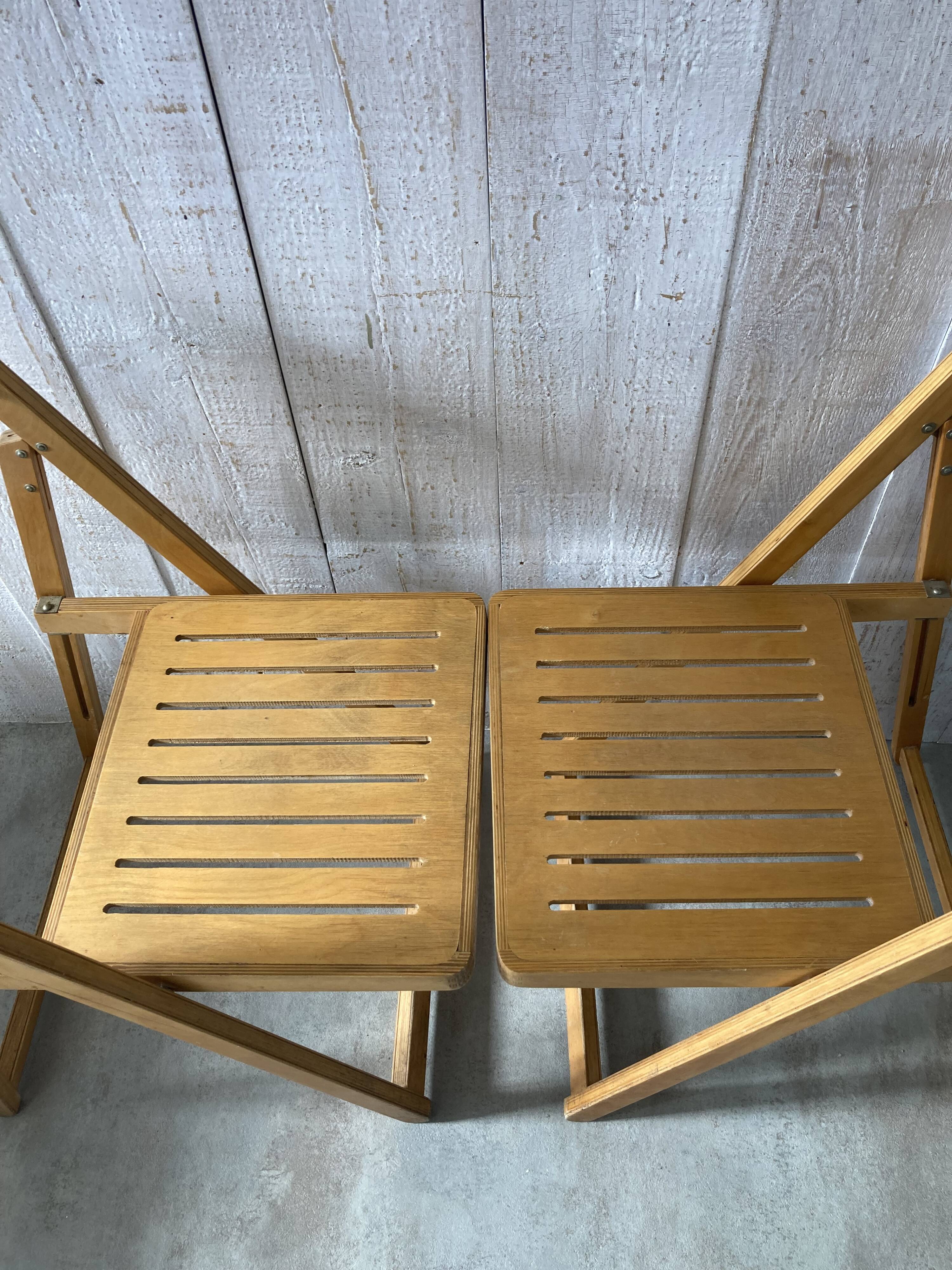 Pair of vintage folding chairs