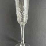 6 crystal champagne flutes