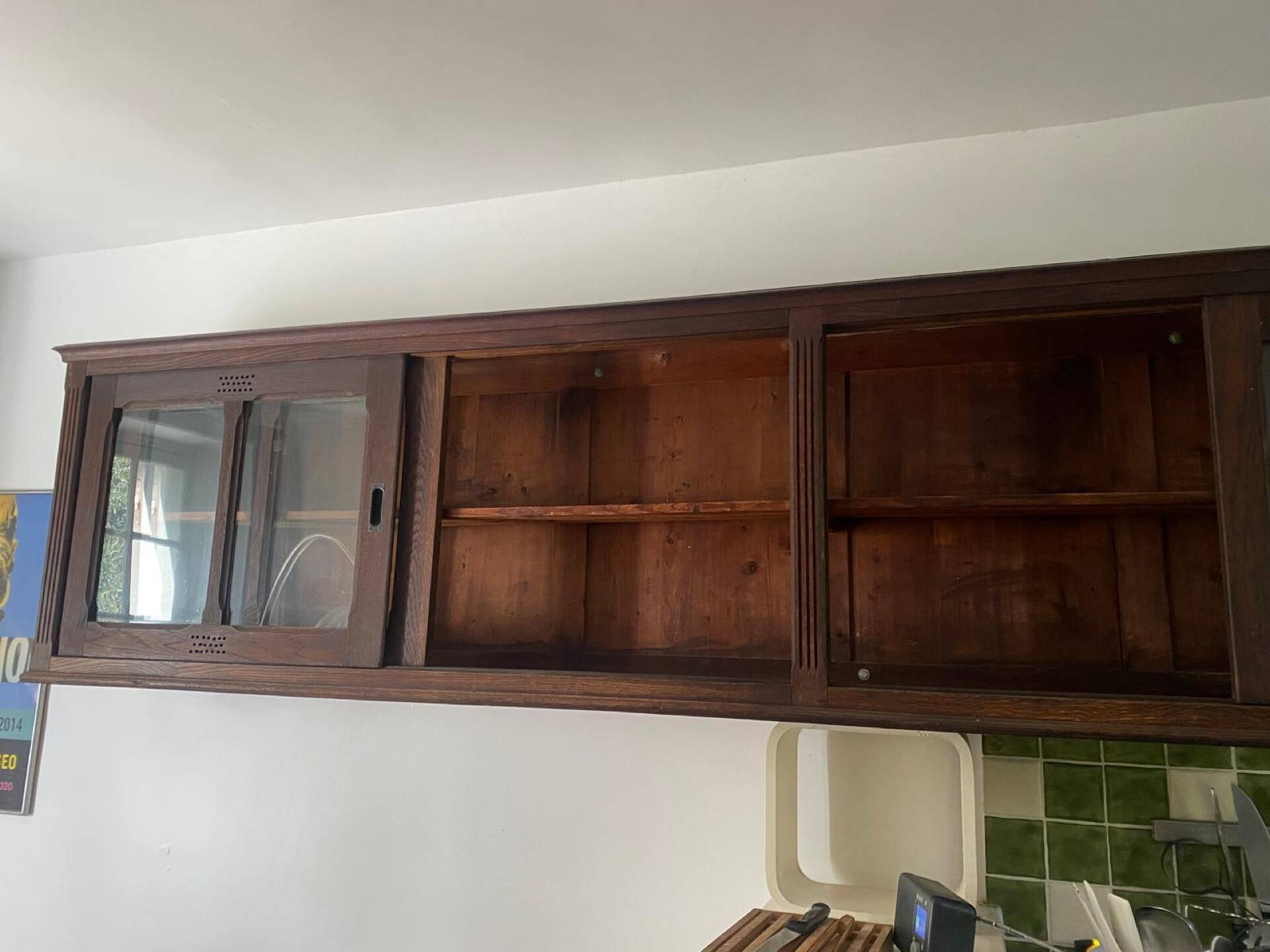 Authentic antique apothecary wall unit – 5 metres – solid wood