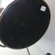 Plate table lamp, wooden, art deco