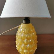 Lampe ananas vintage en verre peint