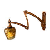 Mid-century teak wall lamp