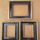 Lot of 3 old gilded and black frames