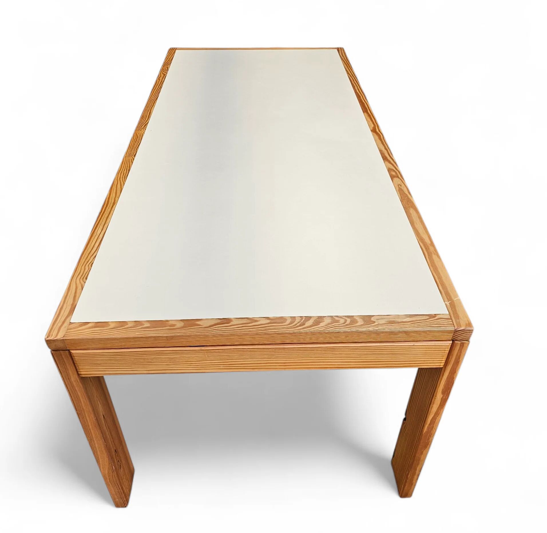 Pine wood dining table / formica top / 1970s