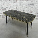 Vintage coffee table with glass top