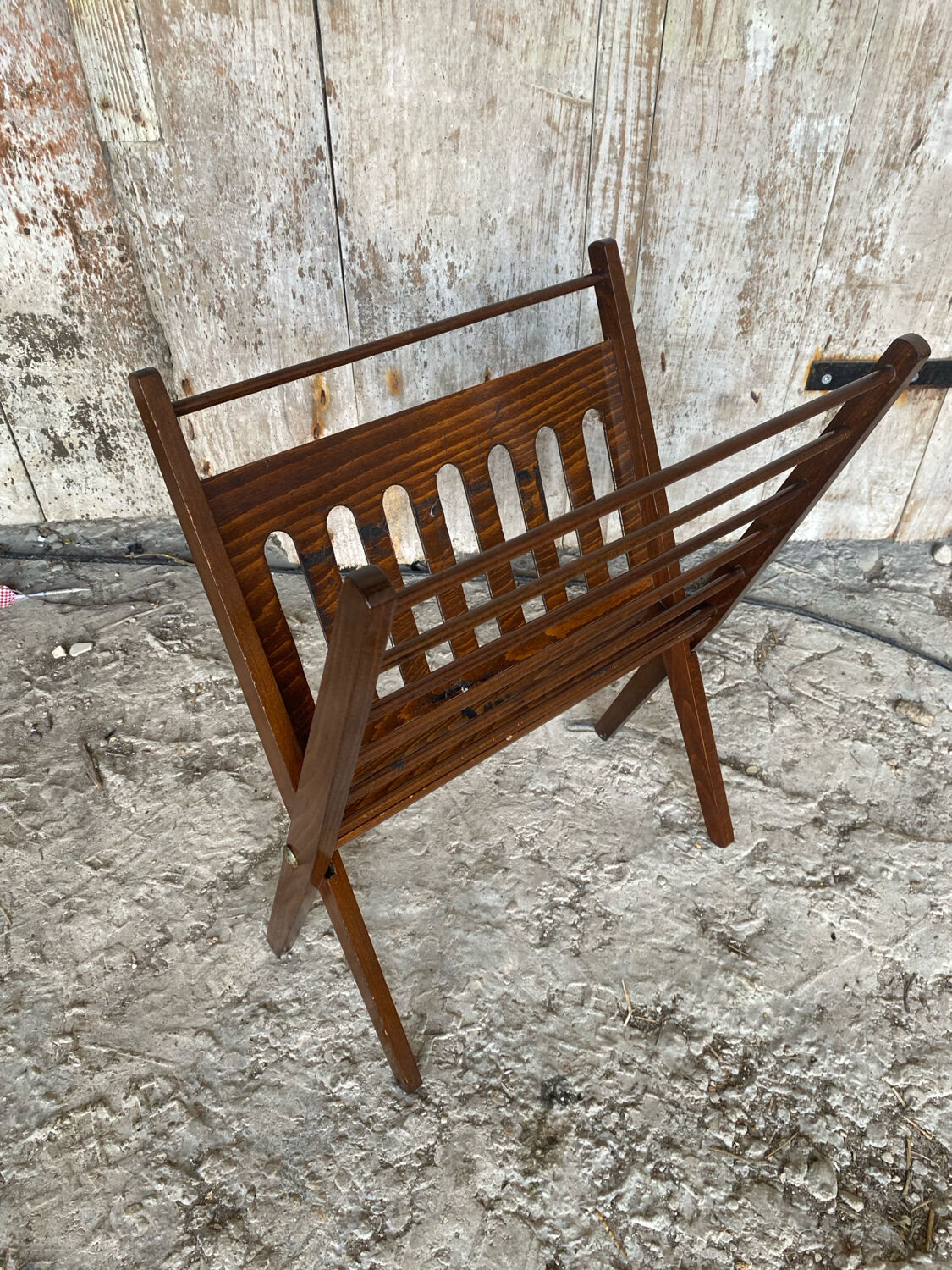 Scandinavian Folding Magazine Rack CEES BRAAKMAN for Pastoe Wood 1960s