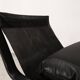 high-back scandianavian lounge chair in leather