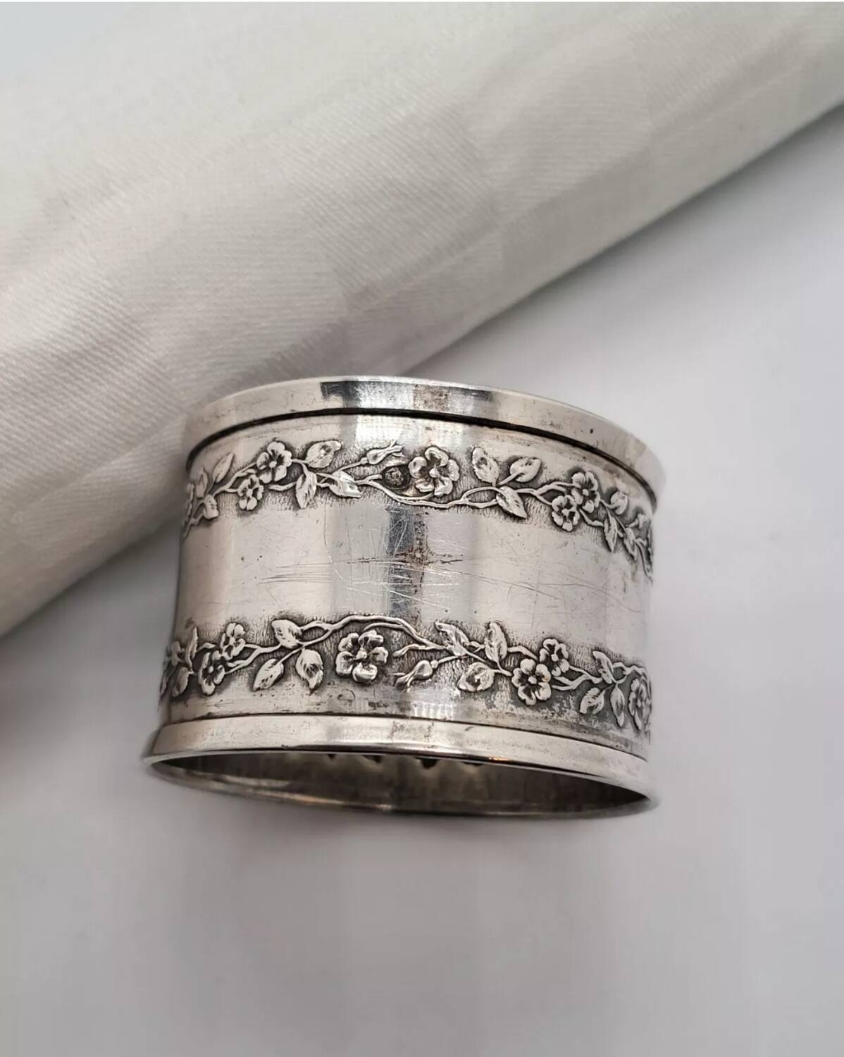 Antique Silver Napkin Ring with Minerva Hallmark