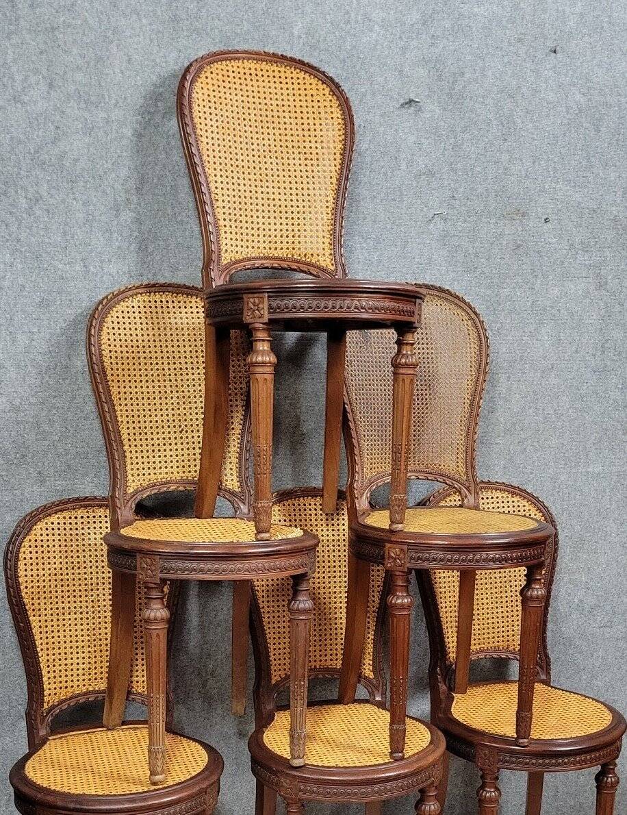 Ensemble de 6 chaises en acajou de style Louis XVI