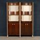 20thC ITALIAN STANDING DRY BAR IN HARDWOOD & CREAM LAMINATE c.1970