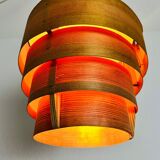 Wooden pendant lamp by Hans-Agne Jakobsson, Sweden, 1960s