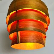 Wooden pendant lamp by Hans-Agne Jakobsson, Sweden, 1960s