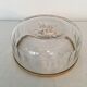 Crystal bowl trimmed surrounded gold metal
