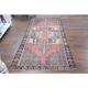 Vintage Turkish Oushak Handmade Wool Cotton Pink Area Rug 112x240