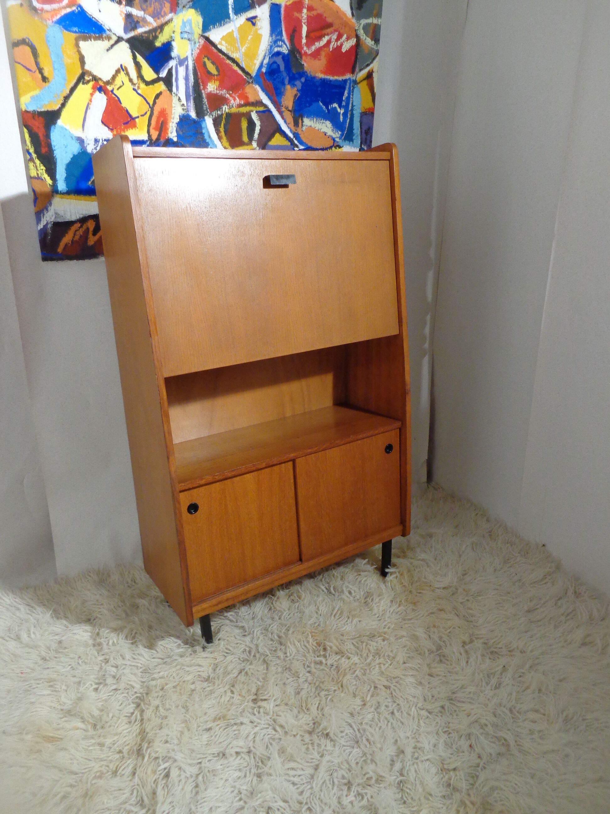 Vintage secretary of the 60s light wood