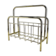 Graphic magazine holder in golden brass 70s