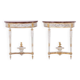 Pair of Art Deco style wall consoles. 1930s.