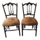 Chaises Napoléon III noires et dorées