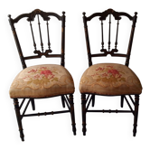 Black and gold Napoleon III chairs