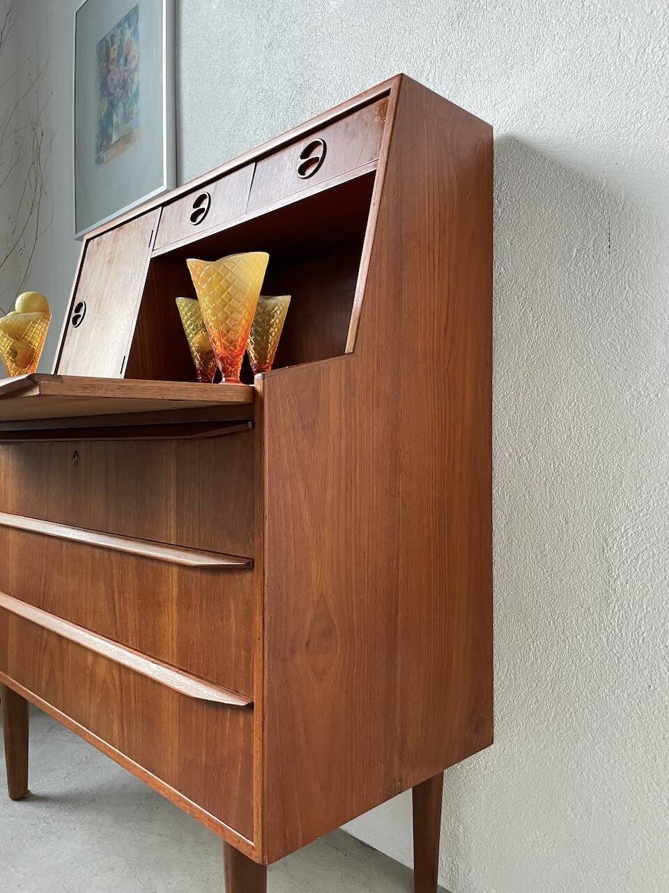 Danish teak secretary from the 60s