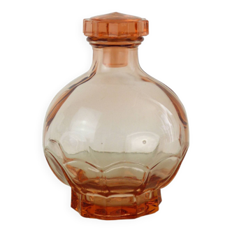 Carafe à liqueur rose années 30