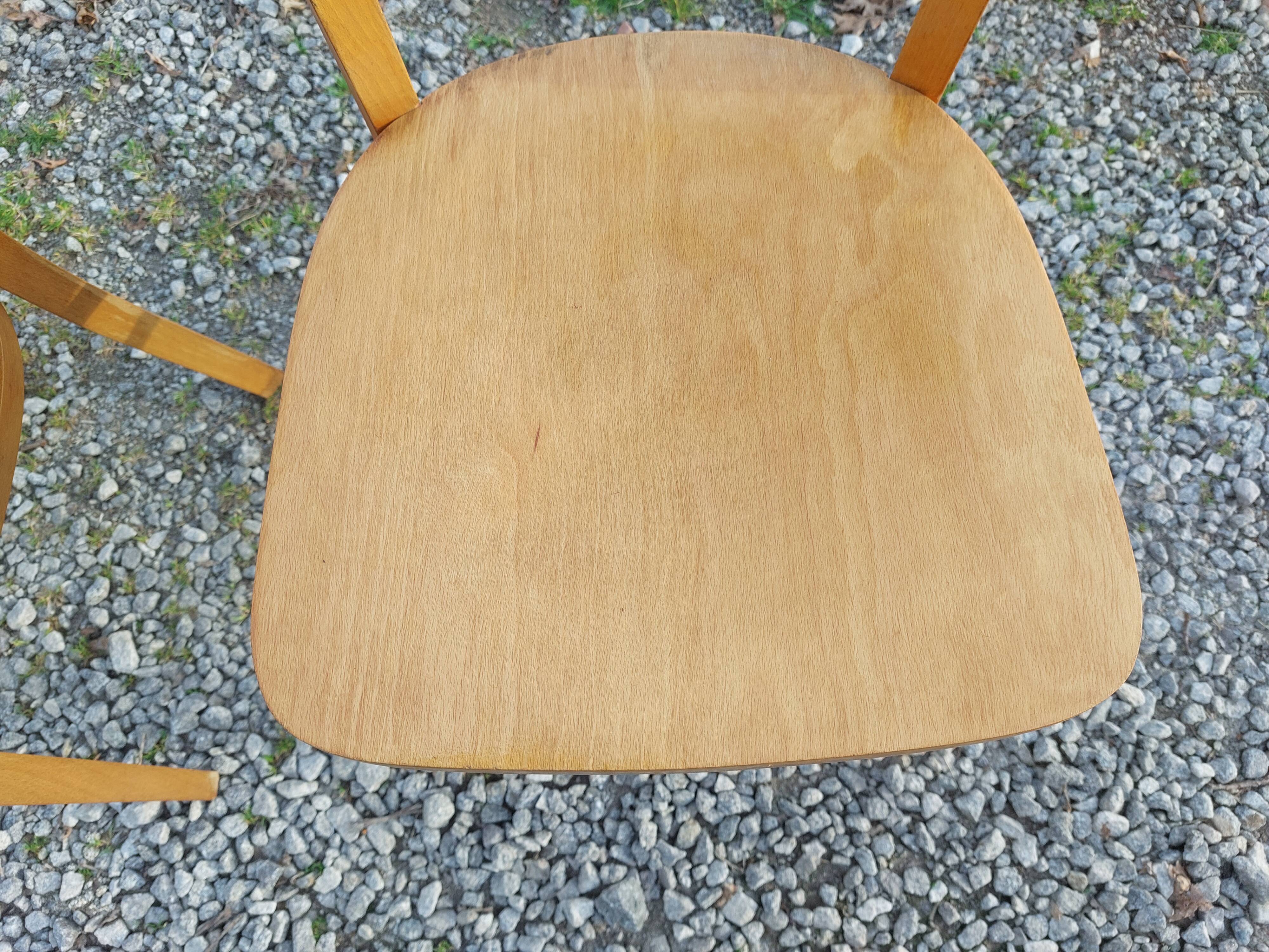 3 bistro chairs, light colour