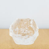 Moulded glass candle holder