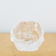 Moulded glass candle holder