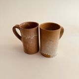 Set of 2 vintage stoneware mugs