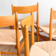 Ensemble de 6 chaises CH36 de Hans J. Wegner en chêne, corde danoise