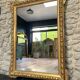 Antique mirror 133cm/96.5cm gilded with gold leaf
