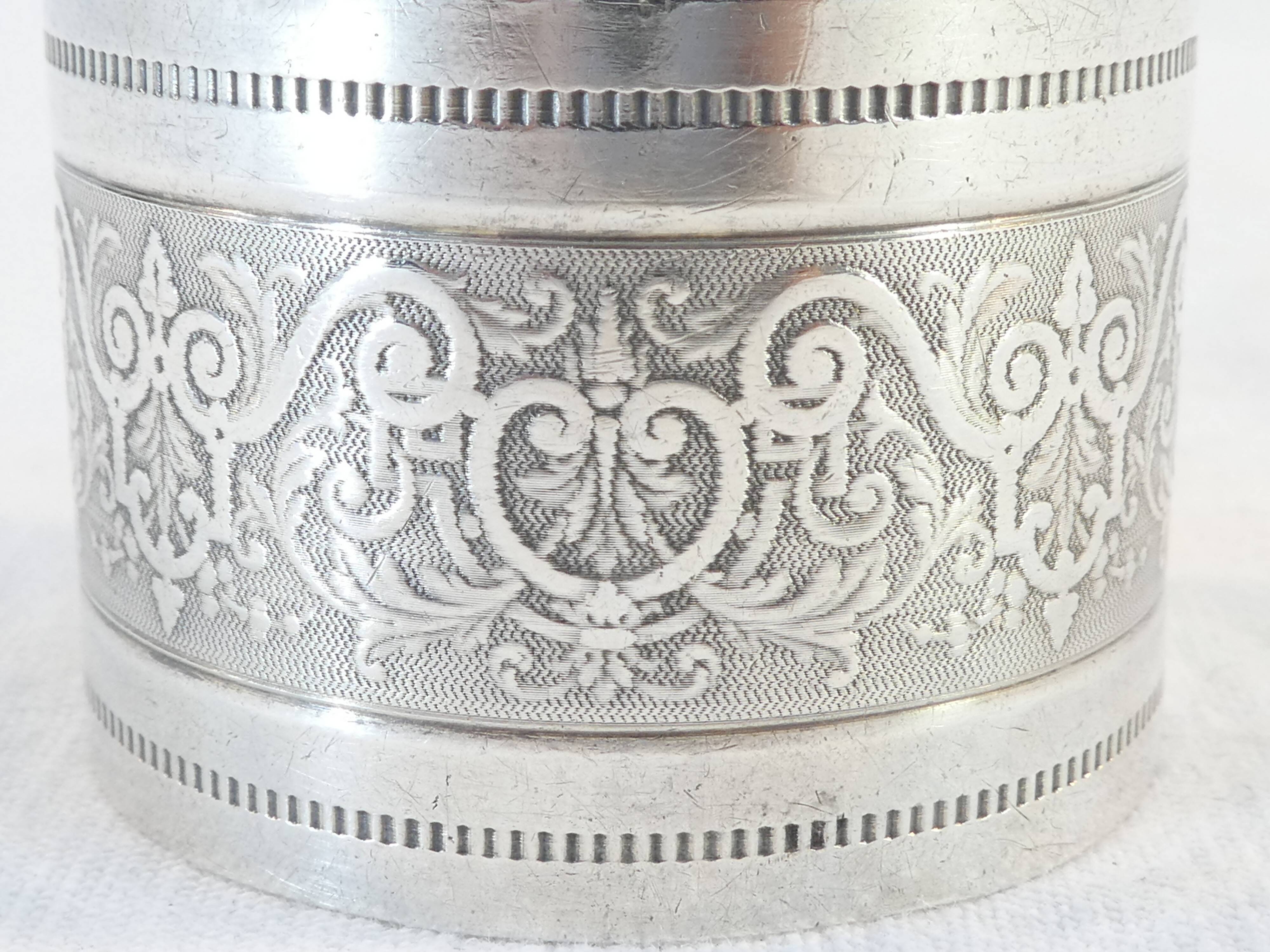 Solid silver towel round minerva orfevre hage henri