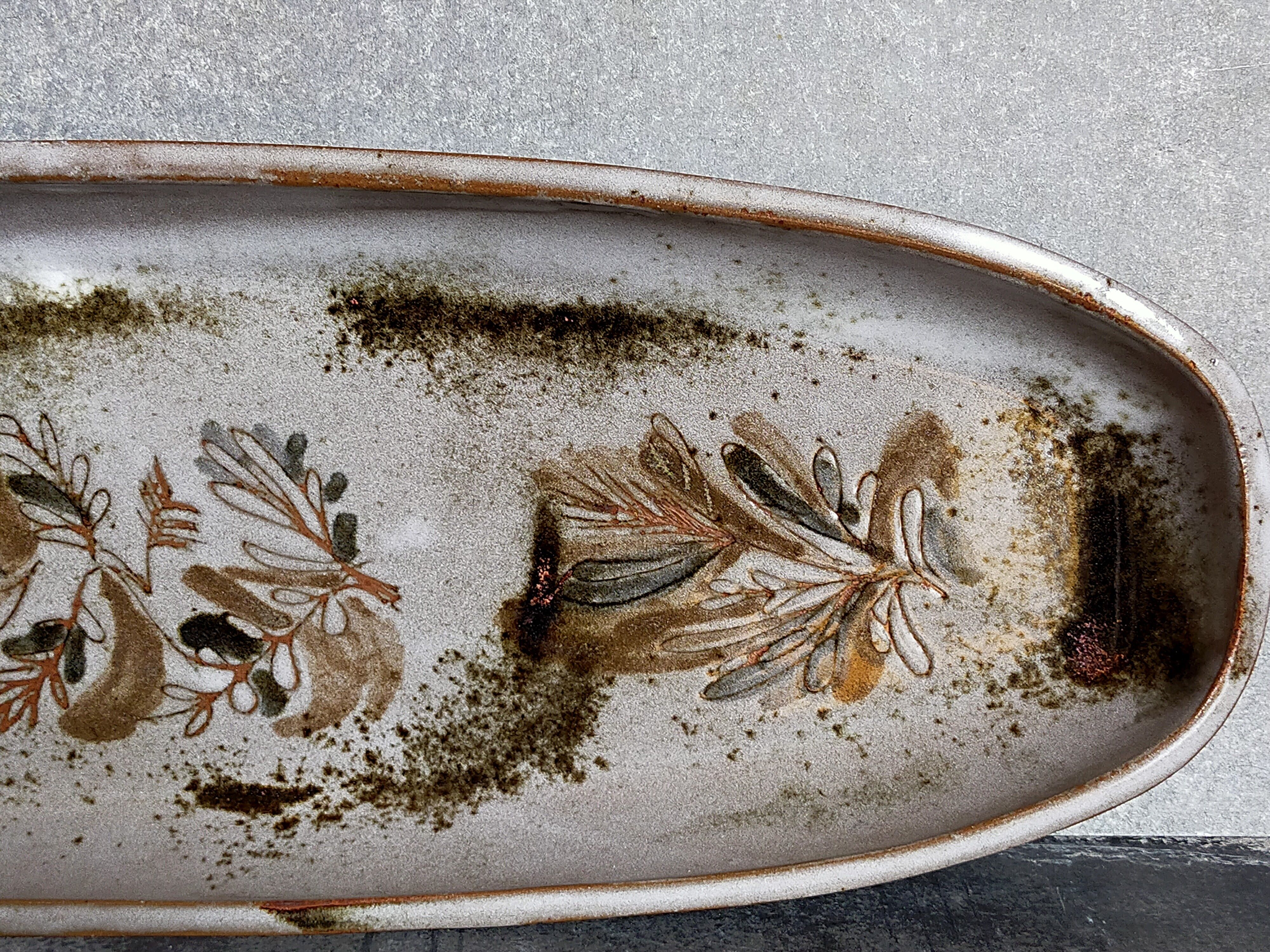 60s ceramic potter oval dish