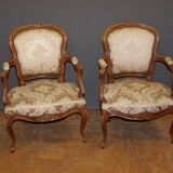 Paire de fauteuils Louis XV