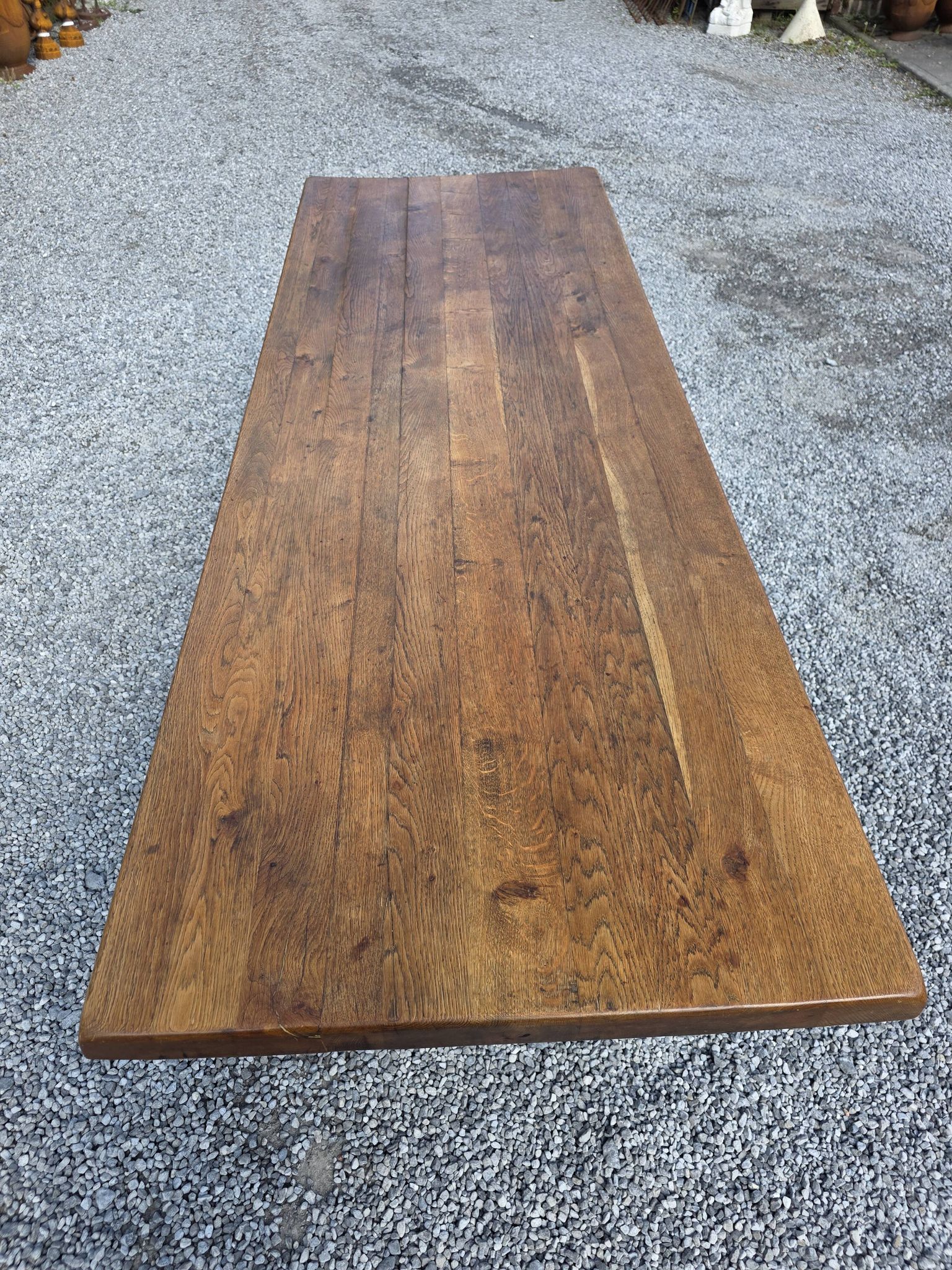 Table monastère en chêne massif,  243cm de L