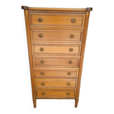Semainier style Louis XVI en merisier et chataignier