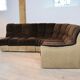 Midcentury seventies ‘snake harmonica’ modular sofa