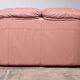 Ensemble de salon italien vintage – 4 pièces en cuir rose (années 1970)
