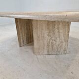 Italian travertine coffee table, 1980's