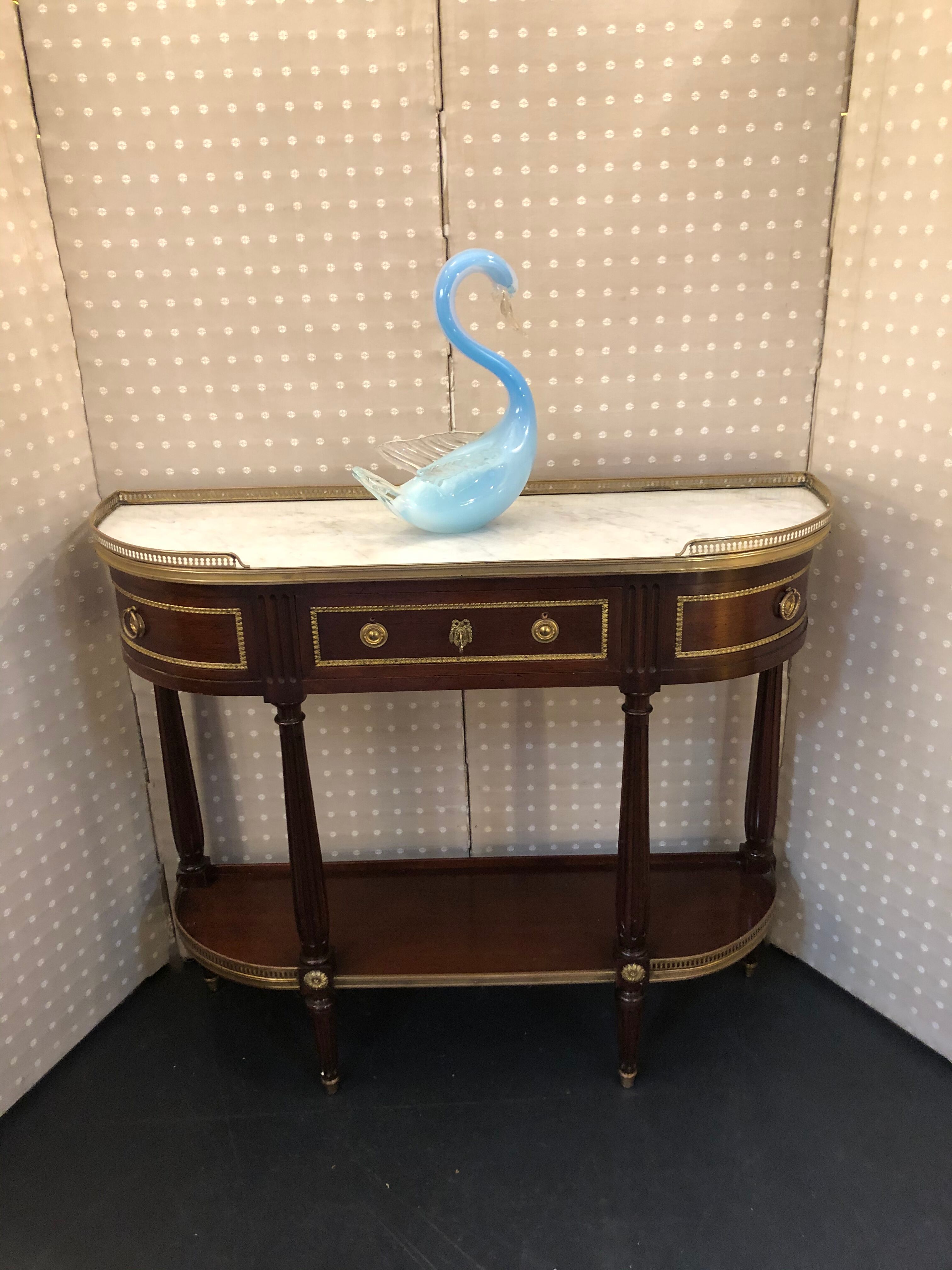 Louis XVI-style mahogany console