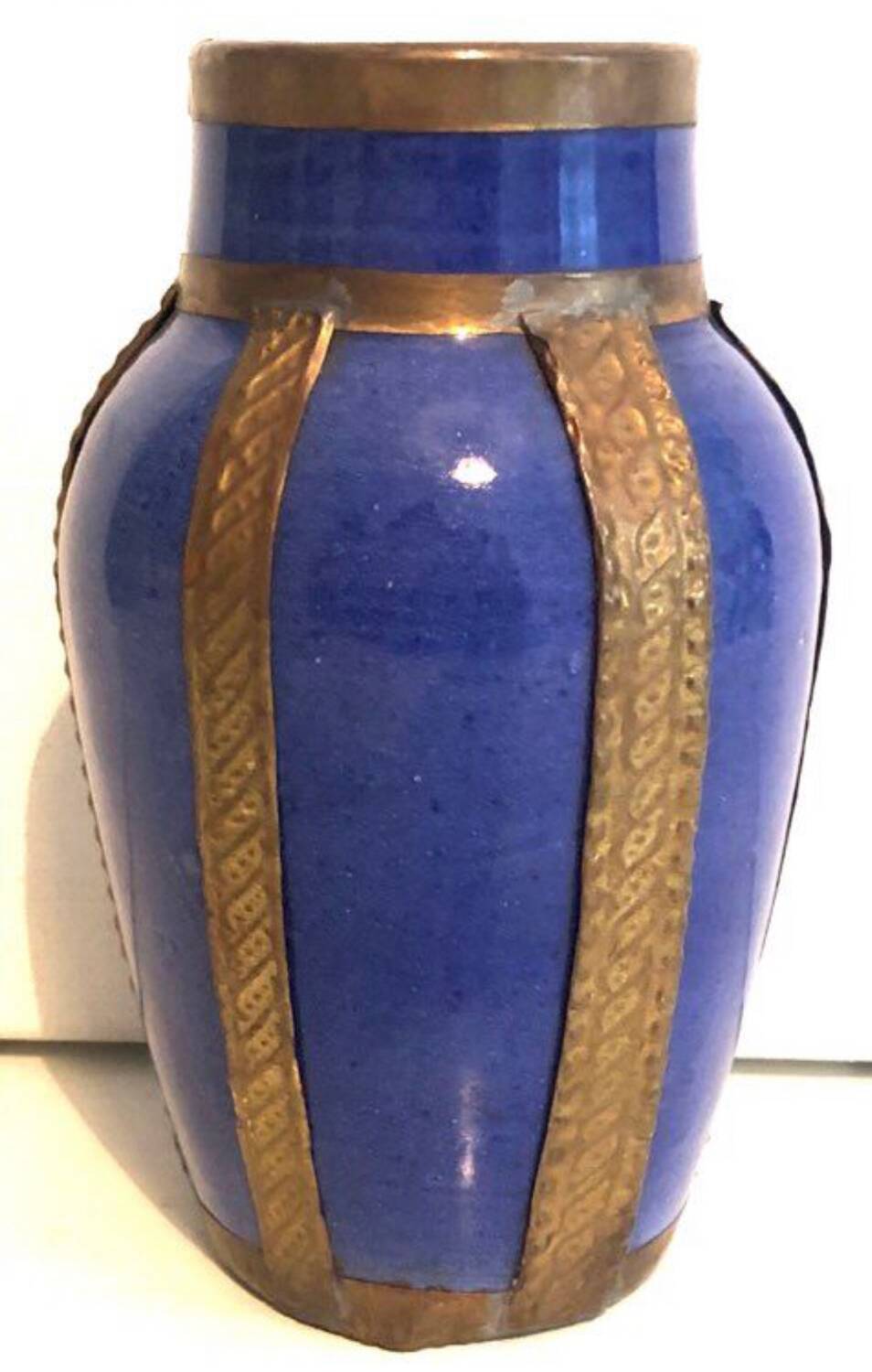 Oriental blue vase