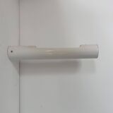 Vintage white lacquered metal tubular wall light, France 1970s