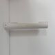 Vintage white lacquered metal tubular wall light, France 1970s