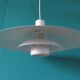 Large white suspension with cups. "Form Light" Denmark 1970