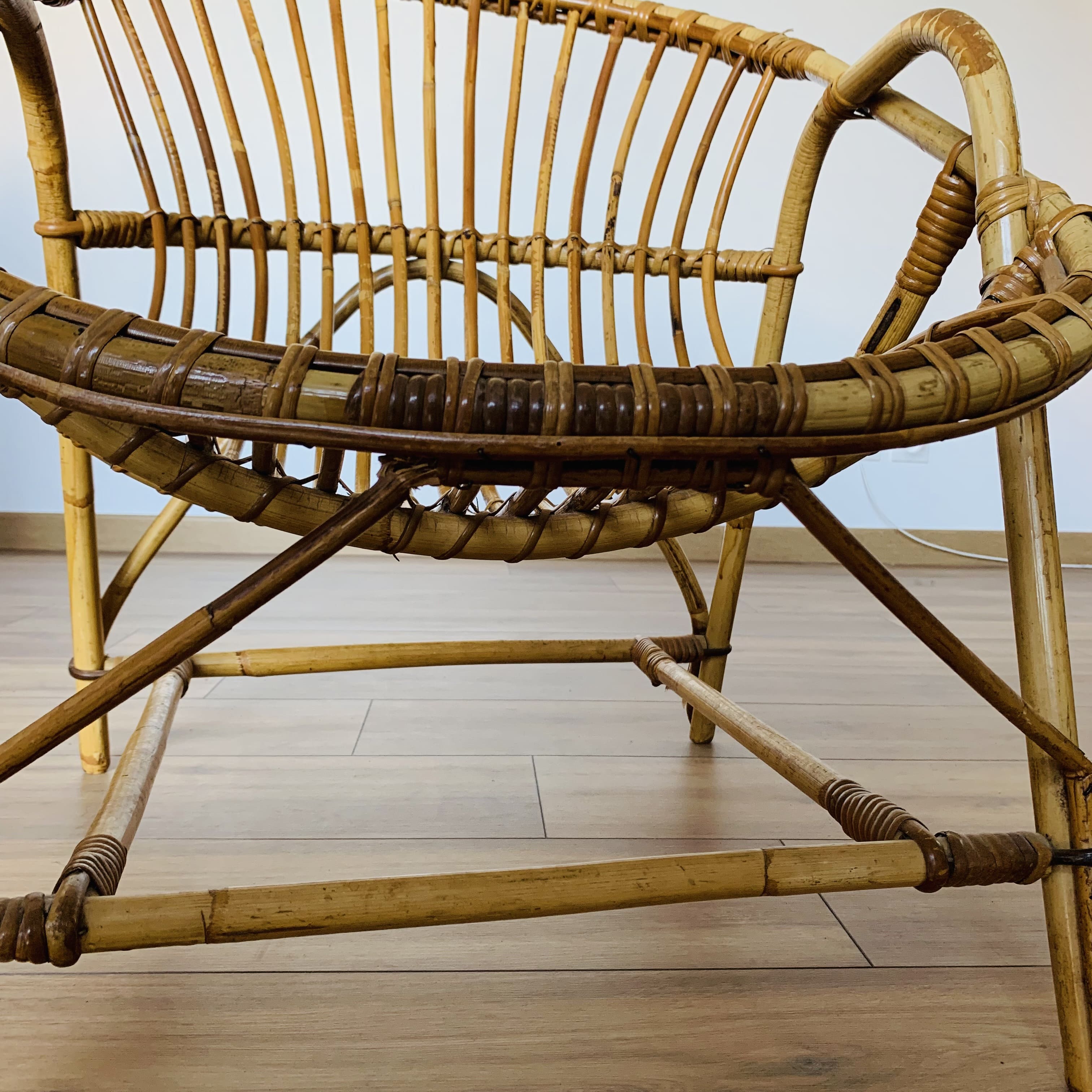 Rattan basket chair