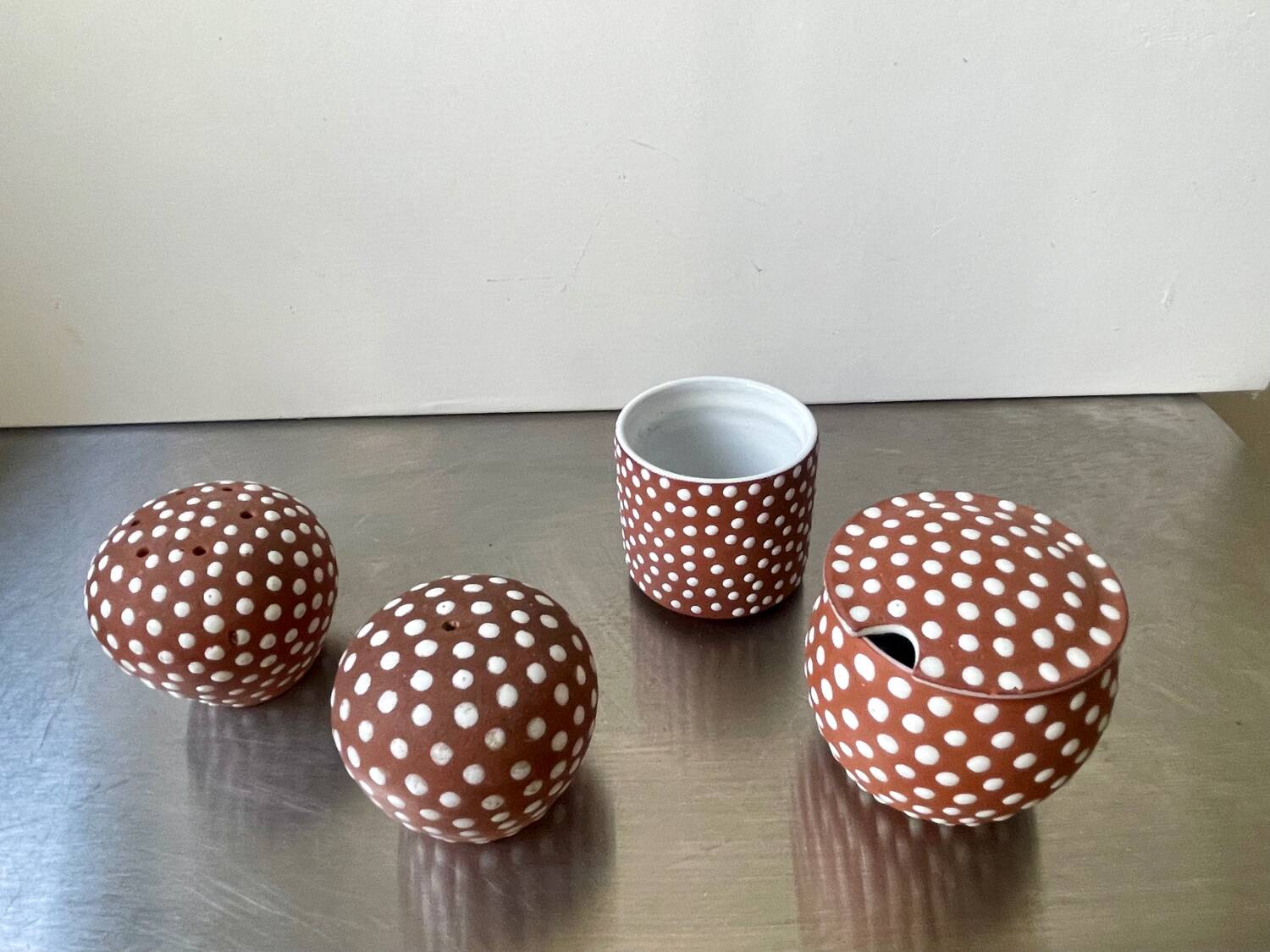 Lot de 4 vases zeuthen keramik années 1950 danemark